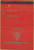 Matchbook Cover - US Army Camp Pendleton VA postcard 40 Strike