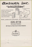 Matchbook Cover - Answer Inc pagers San Antonio TX 40 Strike