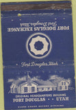 Matchbook Cover - Fort Douglas UT military postcard WORN 40 Strike