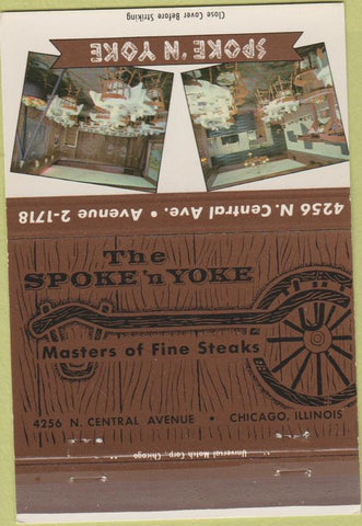 Matchbook Cover - Spke n Yoke Chicago IL 40 Strike