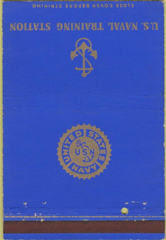 Matchbook Cover - US Naval Training Station postcard 40 Strike