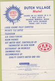 Matchbook Cover - Dutch Village Motel New Castle DE 40 Strike