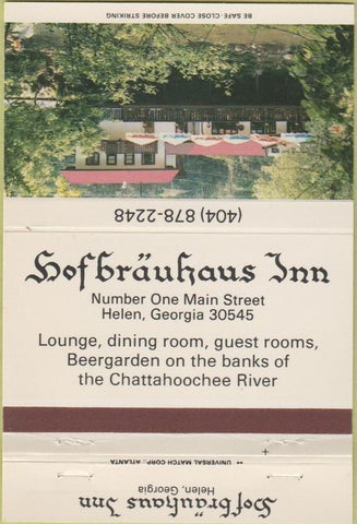 Matchbook Cover - Hof Brau Haus Inn Helen GA 40 Strike