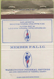 Matchbook Cover - Washington Federal Savings Metamora IL 40 Strike
