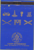 Matchbook Cover - Army Camp Atterbury IN postcard military 40 Strike