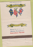 Matchbook Cover - Three Flags Inn Warren PA 40 Strike