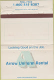Matchbook Cover - Arrow Uniform Rental 40 Strike