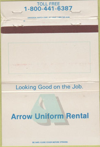 Matchbook Cover - Arrow Uniform Rental 40 Strike