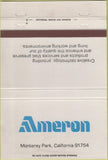Matchbook Cover - Ameron Pipe Products Monterey CA 40 Strike