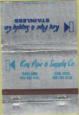 Matchbook Cover - Key Pipe Supply Co Oakland San Jose CA 40 Strike