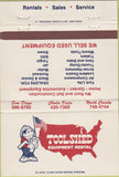 Matchbook Cover - Tool Shed Equipment Rental San Diego Chula Vista CA 40 Strike