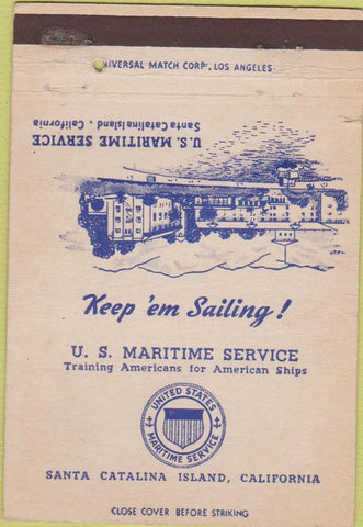 Matchbook Cover - US Maritine Service Santa Catalina Island CA 40 Strike