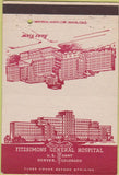 Matchbook Cover - Fitzsimons Hospital Denver CO postcard military 40 Strike
