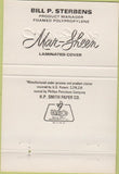 Matchbook Cover - Mar Sheer Polypropylene Phillips 66 Chicago IL oil  40 Strike