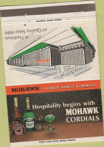 Matchbook Cover - Mohawk Cordials Liquor Detroit MI 40 Strike