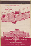 Matchbook Cover - Fitzsimons Hospital Denver CO postcard military 40 Strike