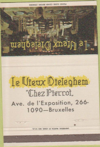 Matchbook Cover - Le Vieux Dieleghem Brussels 40 Strike