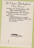 Matchbook Cover - Le Vieux Dieleghem Brussels 40 Strike
