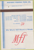 Matchbook Cover - Midway Fishing Tool Co Long Beach CA Taft 40 Strike