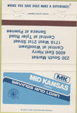 Matchbook Cover - Mid Kansas Federal Savings Loan Wichita KS 40 Strike