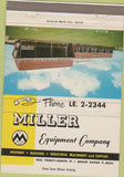 Matchbook Cover - Miller Equipment Co Grand Rapids MI 40 Strike
