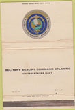 Matchbook Cover - Military Sealift Command Atlantic Navy WORN 40 Strike