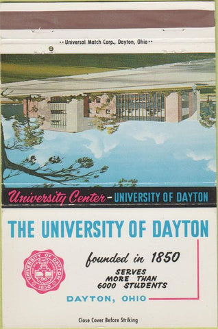 Matchbook Cover - University of Dayton OH 40 Strike