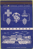 Matchbook Cover - United States Navy Hospital Long Beach CA postcard 40 Strike