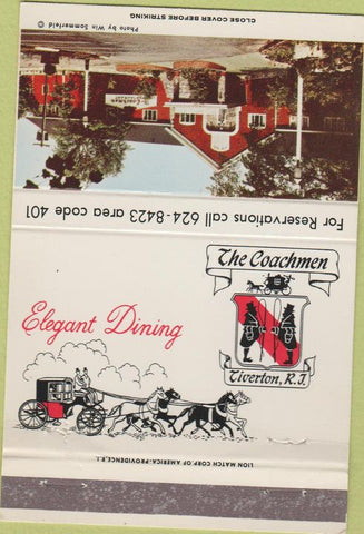Matchbook Cover - The Coachmen Tiverton RI 40 Strike