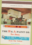 Matchbook Cover - B and A Paint Co Columbus OH 40 Strike