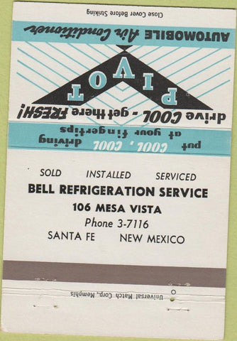 Matchbook Cover - Pivot Air Conditioning Santa Fe NM 40 Strike