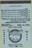 Matchbook Cover - Moose Lodge Fontana CA 40 Strike
