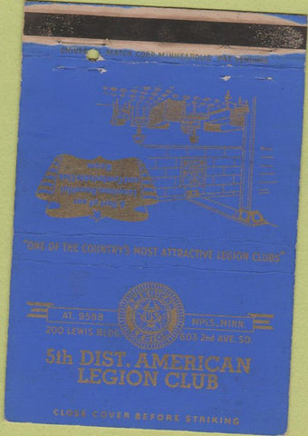 Matchbook Cover - American Legion Minneapolis MN WEAR 40 Strike