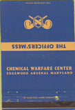 Matchbook Cover - Officers' Mess Chemical Warfare Edgewood MD 40 Strike