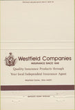 Matchbook Cover - Westfield Insurance Westfield Center OH 40 Strike