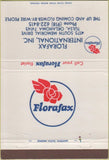 Matchbook Cover - Florafax Floral Flowers Tulsa OK 40 Strike