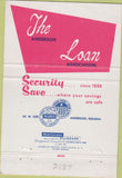 Matchbook Cover - Anderson Loan Assoc Anderson IN 40 Strike