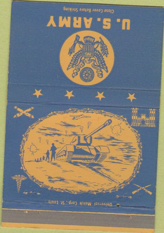 Matchbook Cover - US Army military 40 Strike