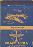 Matchbook Cover - Camp Luna Las Vegas NM military postcard 40 Strike
