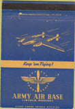 Matchbook Cover - Army Air Base Lincoln NE postcard 40 Strike