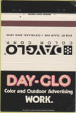 Matchbook Cover - Day Glo Color Matchbooks Cleveland OH WEAR 40 Strike