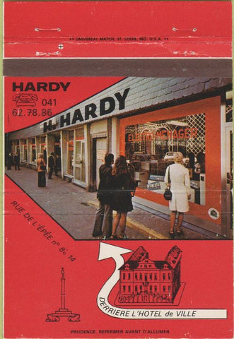 Matchbook Cover - Derriere Hotel De Ville Belgium 40 Strike