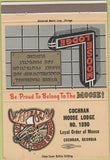 Matchbook Cover - Moose Lodge Cochran GA 40 Strike