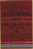 Matchbook Cover - Park Hills VFW KY 40 Strike