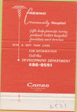 Matchbook Cover - Fresno CA Community Hospital 40 Strike