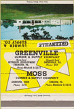 Matchbook Cover - Greenville Lumber Supply Andover OH Sharon PA 40 Strike