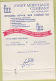 Matchbook Cover - First Mortgage Co Houston San Antonio TX 40 Strike