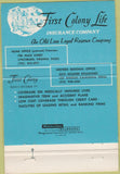 Matchbook Cover - First Colony Life Insurance Lynchburg VA 40 Strike