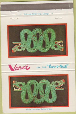 Matchbook Cover - Varonie Cologne Jade Figure from British Museum 40 Strike