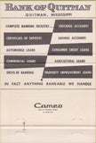Matchbook Cover - Bank of Quitman MS 40 Strike